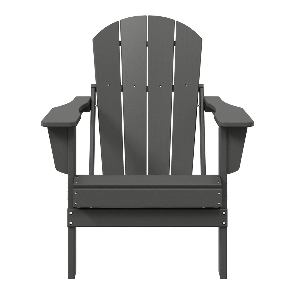 Polytrends Laguna Fade Resistant All Weather Outdoor Patio Folding Adirondack Chair