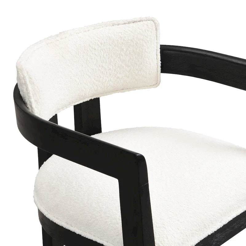 Conrad Sophisticated Modern Dining Chair With Armrest by Christopher Knight Home