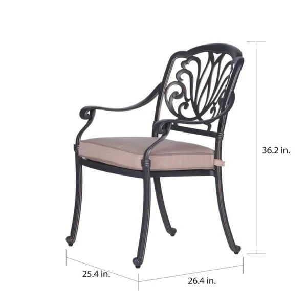 Manasquan 13-piece Gunmetal Aluminum Dining Set by Havenside Home