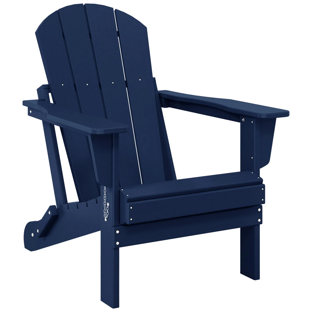Polytrends Laguna Fade Resistant All Weather Outdoor Patio Folding Adirondack Chair