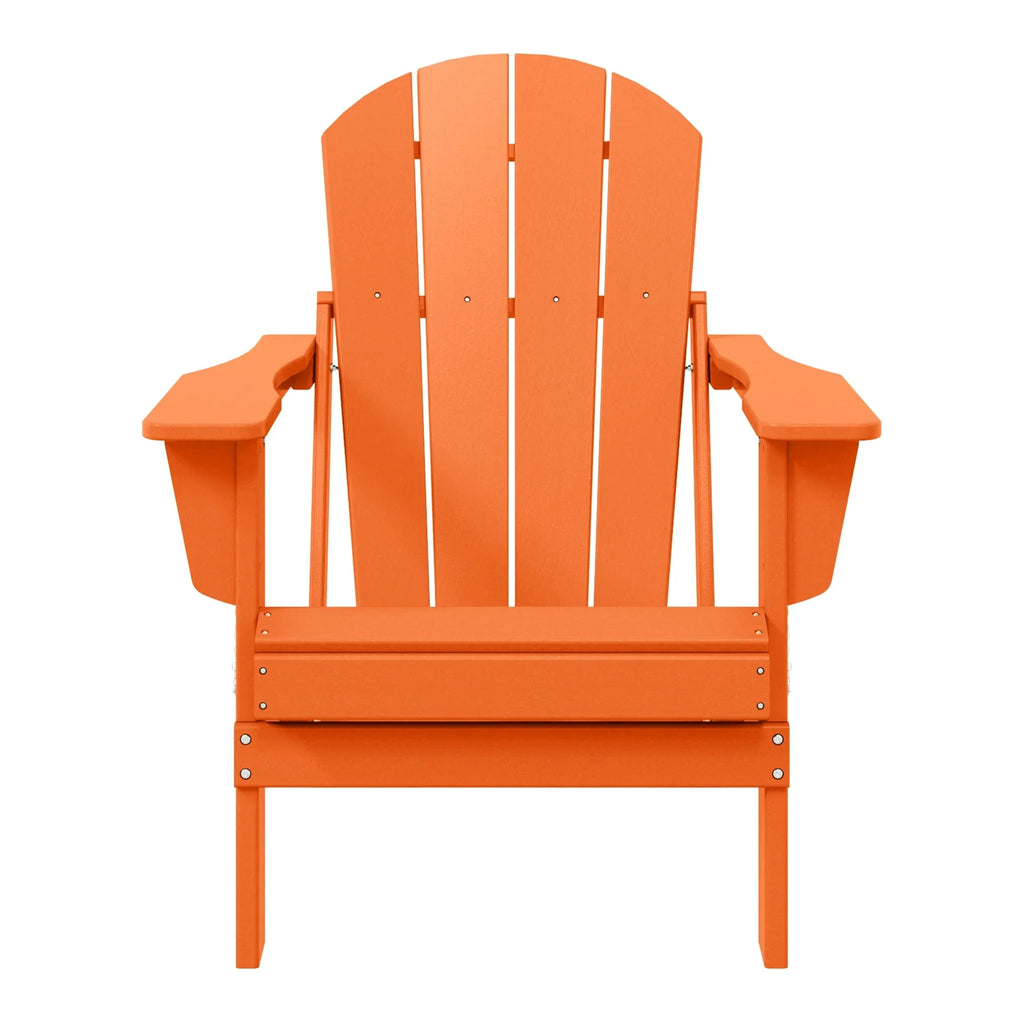 Polytrends Laguna Fade Resistant All Weather Outdoor Patio Folding Adirondack Chair