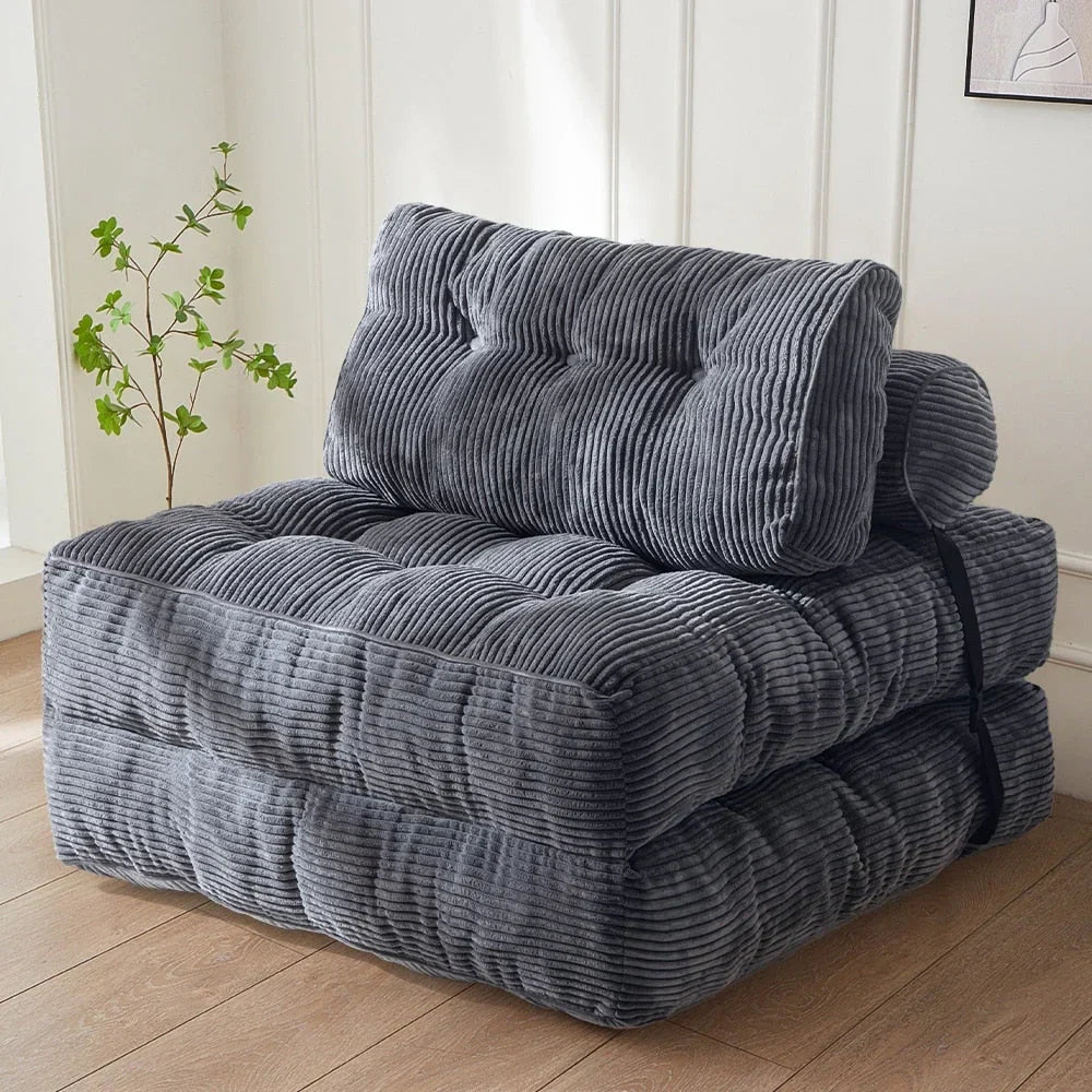 8 Corduroy Folding Couch Sofa Bed,Single