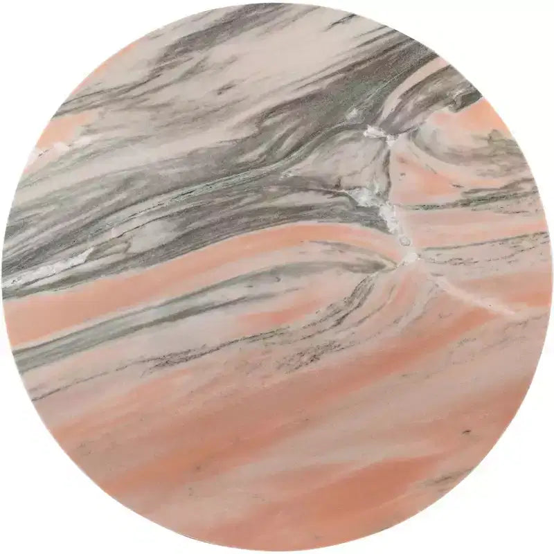 Round Marble Coffee Table with Sphere Legs, Multicolor, Seats 4??