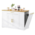 Moasis 53-inch Rolling Kitchen Island Storage Cabinet Portable Mobile Kitchen Cart