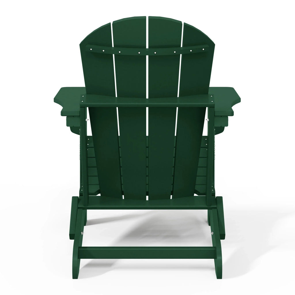 Polytrends Laguna Fade Resistant All Weather Outdoor Patio Folding Adirondack Chair