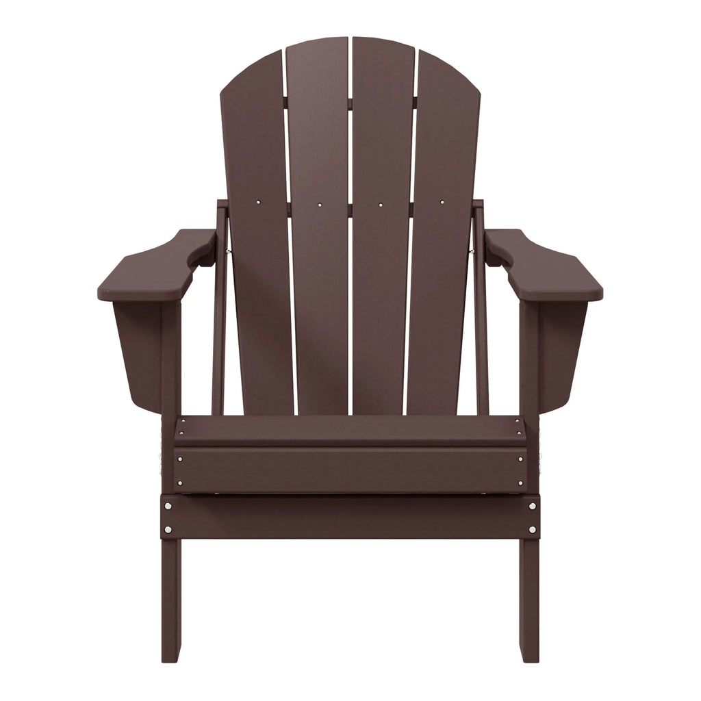 Polytrends Laguna Fade Resistant All Weather Outdoor Patio Folding Adirondack Chair